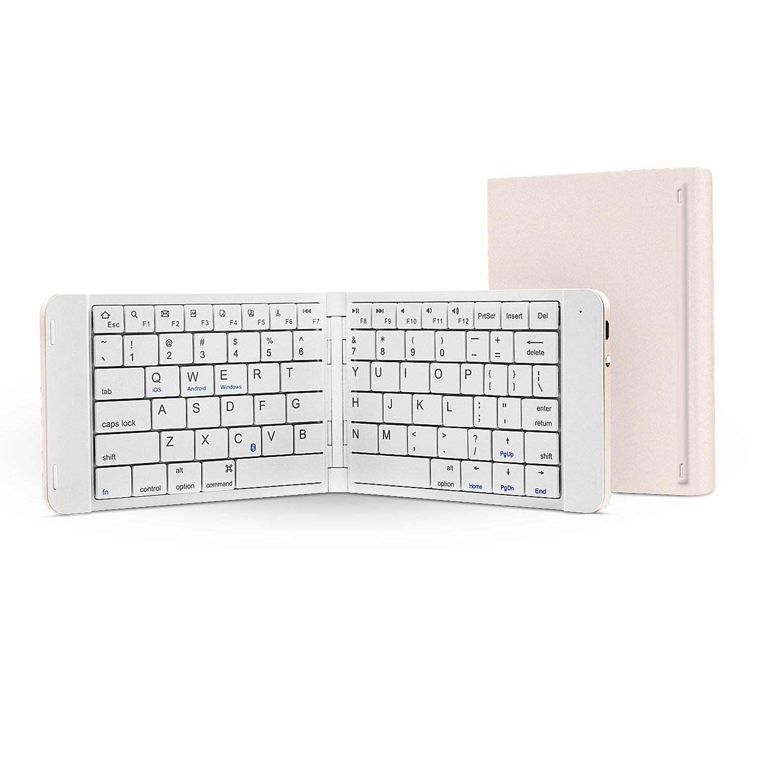K09 Ultra-slim Mini Wireless Foldable Bluetooth Keyboard For iOS / Android / Windows, iPad Mini, iPad Pro, iPhone, Other Smartphones, Windows, PC, Tablets With Rechargable Li-ion Battery