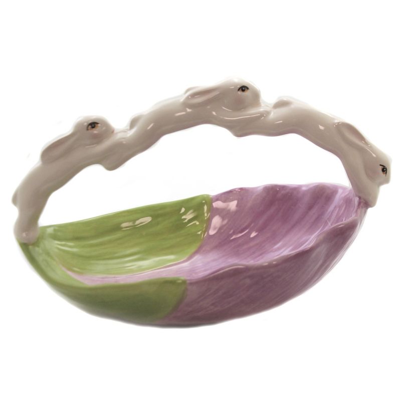 Tabletop 6.0" Bunny Jumping Basket Candy Dish Easter Cosmos Gifts Corp.  -  Serving Bowls