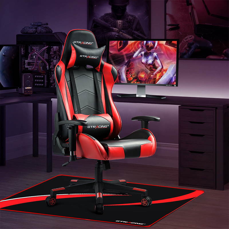 GTRACING Gaming Chair Mat for Hardwood Floor 43 x 35inch Office Computer Gaming Desk Chair Mat for Hard Floor GT603