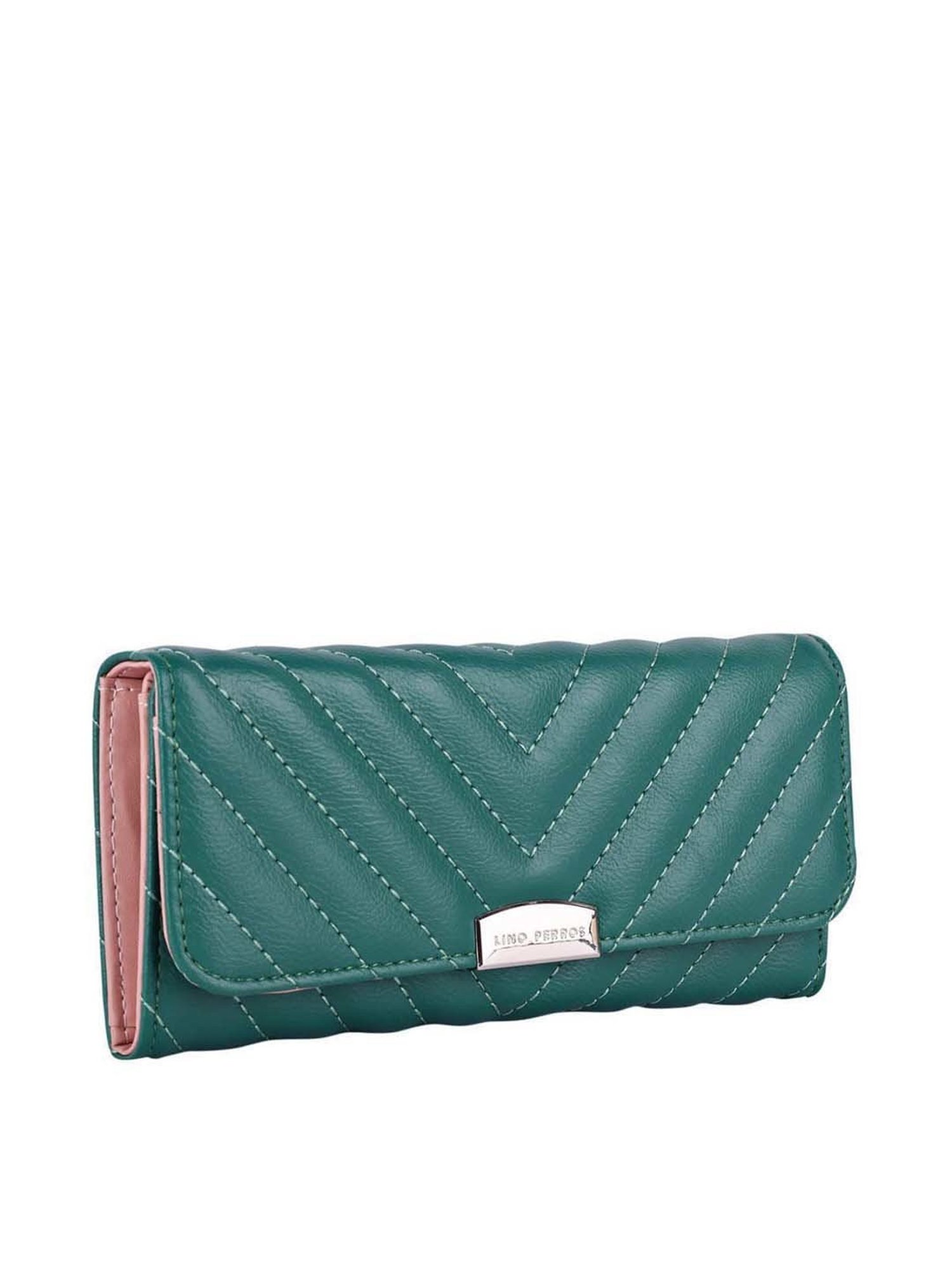 Lino Perros Green Quilted Wallet for Women