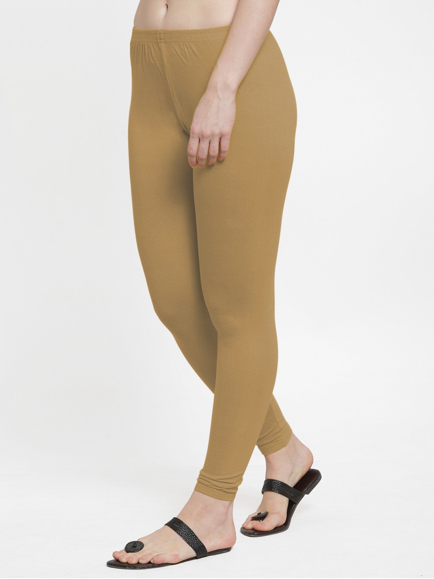 Gracit Yellow & Orange Mid Rise Leggings - Pack Of 3