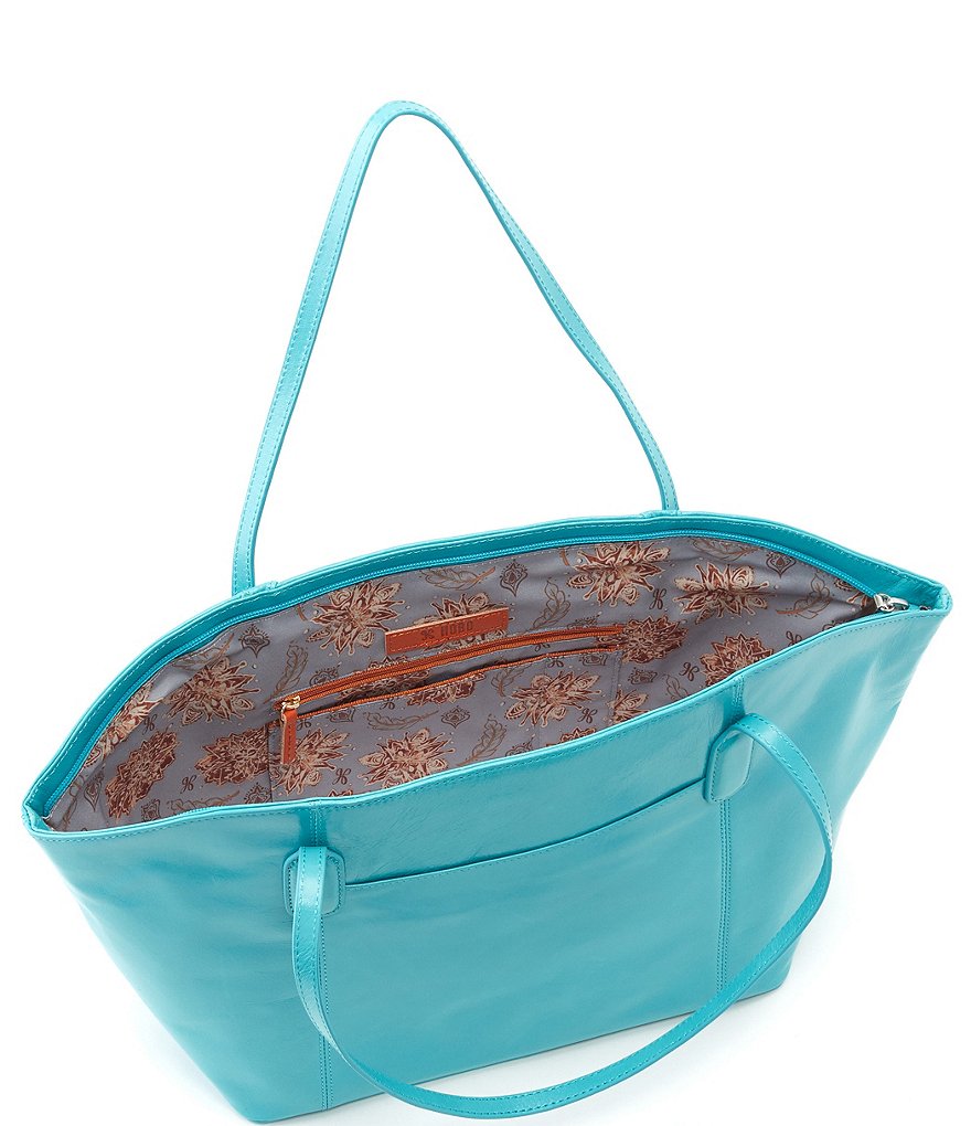 HOBO Patti Shoulder Zip Top Grain Leather Tote Bag