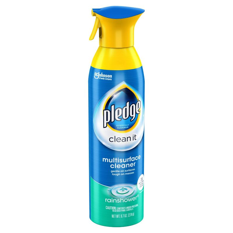 Pledge Multisurface Cleaner Aerosol Rainshower - 9.7oz