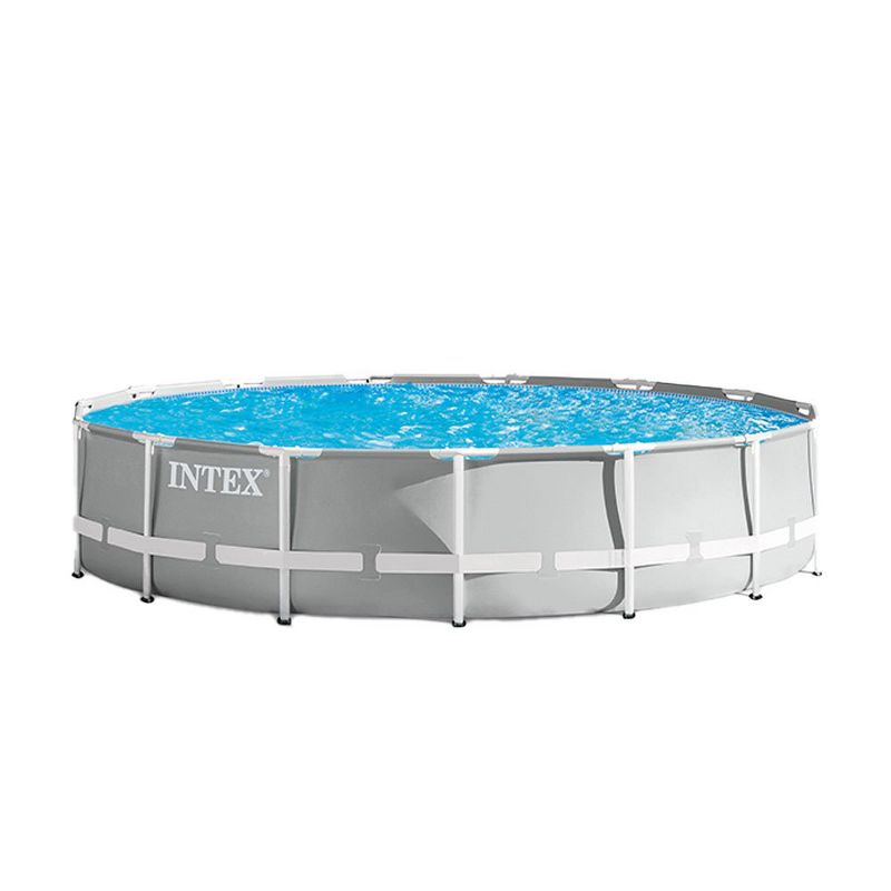 Intex 15' x 42" Prism Frame Above Ground Swimming Pool Set and Pool Filter Pump