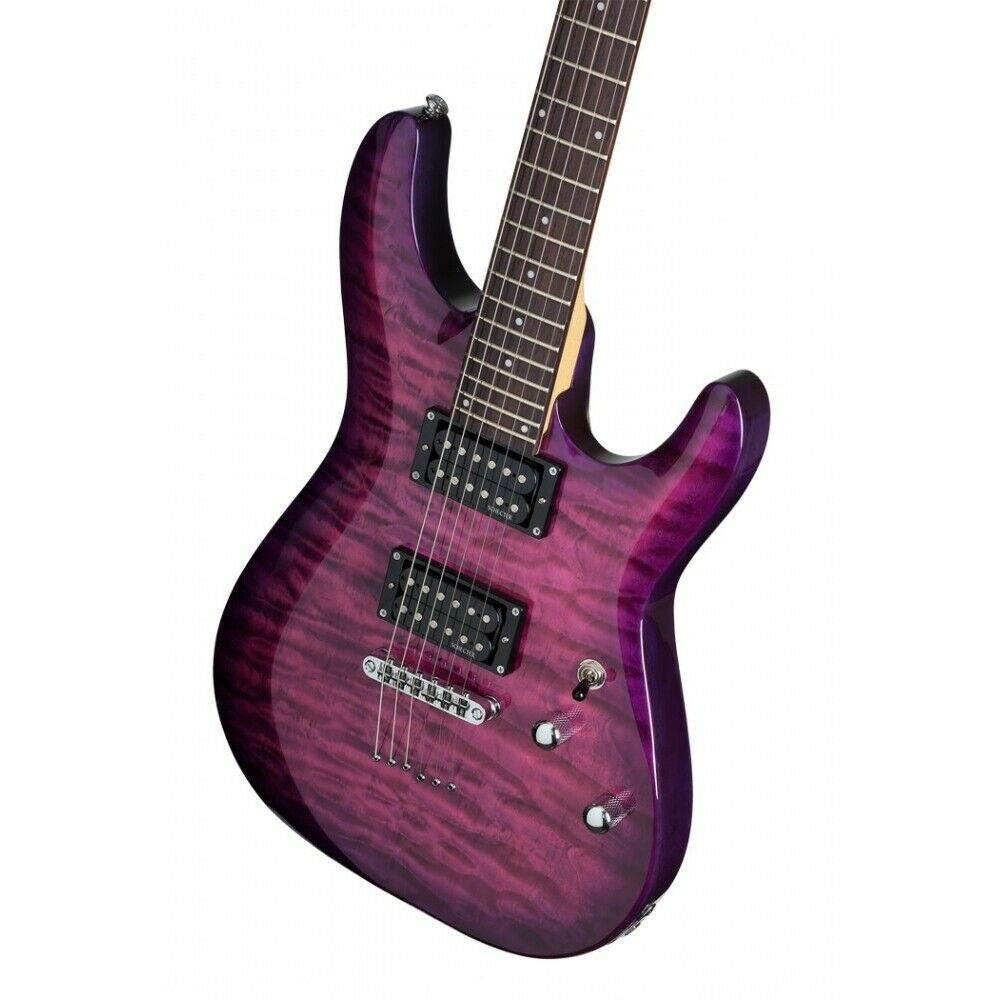 Schecter C-6 Plus Guitar, Electric Magenta, Rosewood Fingerboard
