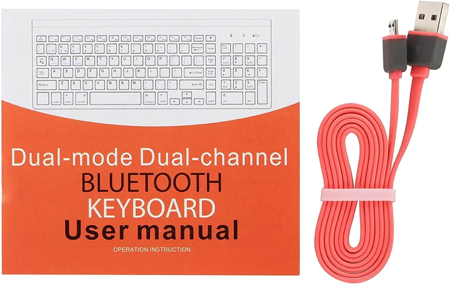 PENGYANGYANG-US Bluetooth Version: 3.0+Support Android/iOS/Windows or an Updated Version Dual Mode Dual Channel 102 Keys Wireless Bluetooth Keyboard (Color : Silver)