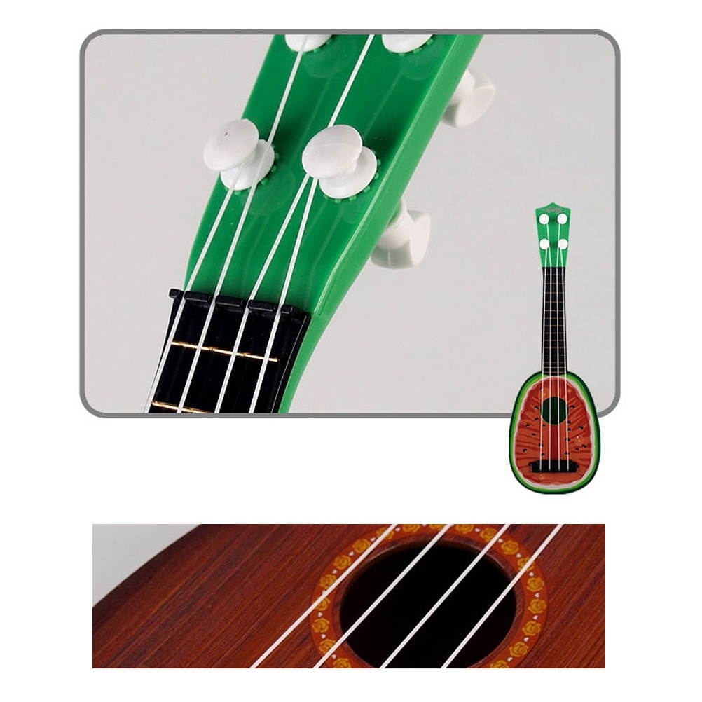 Mini Fruit Musical Guitar Ukulele Instrument Toy Children's Educational Game Toys (Kiwi)