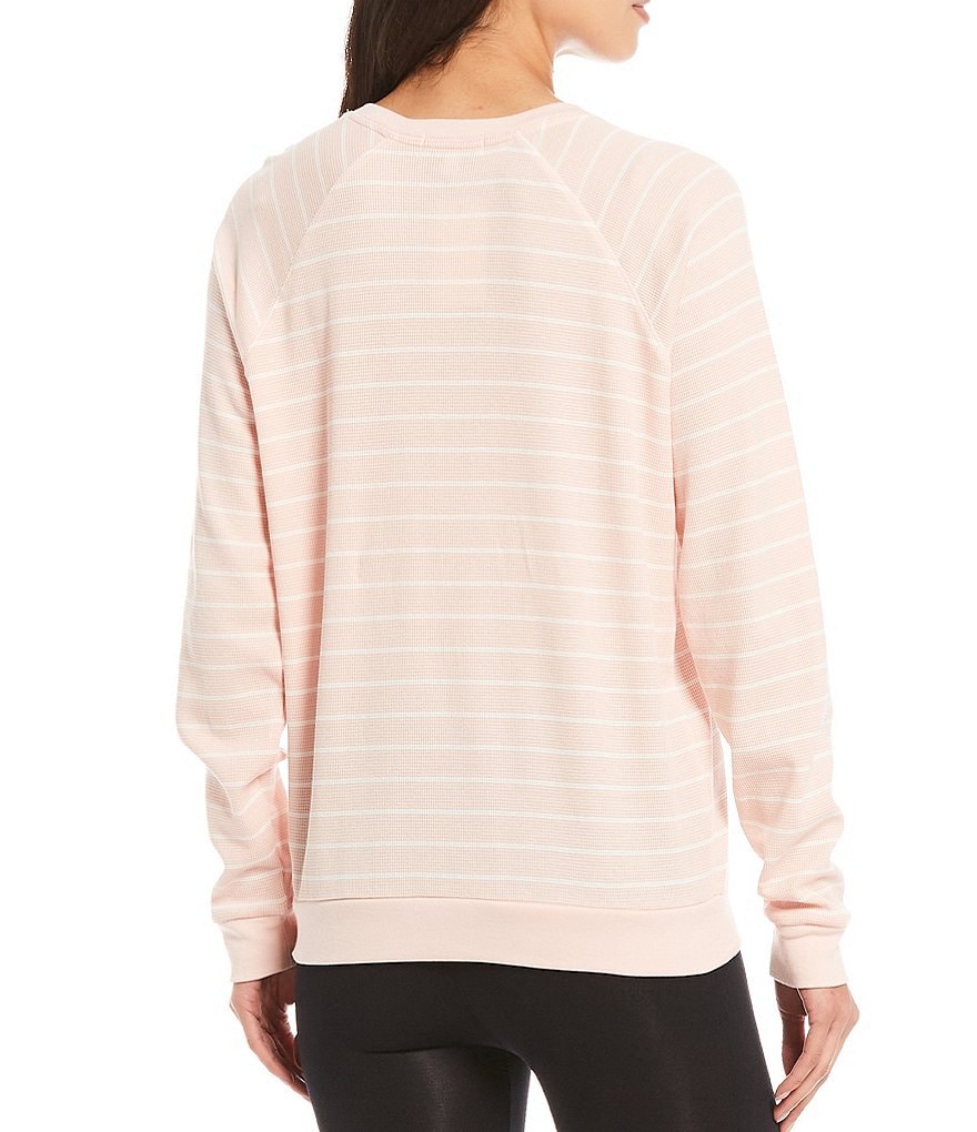 PJ Salvage Love More Striped Print Thermal Knit Coordinating Sleep Top