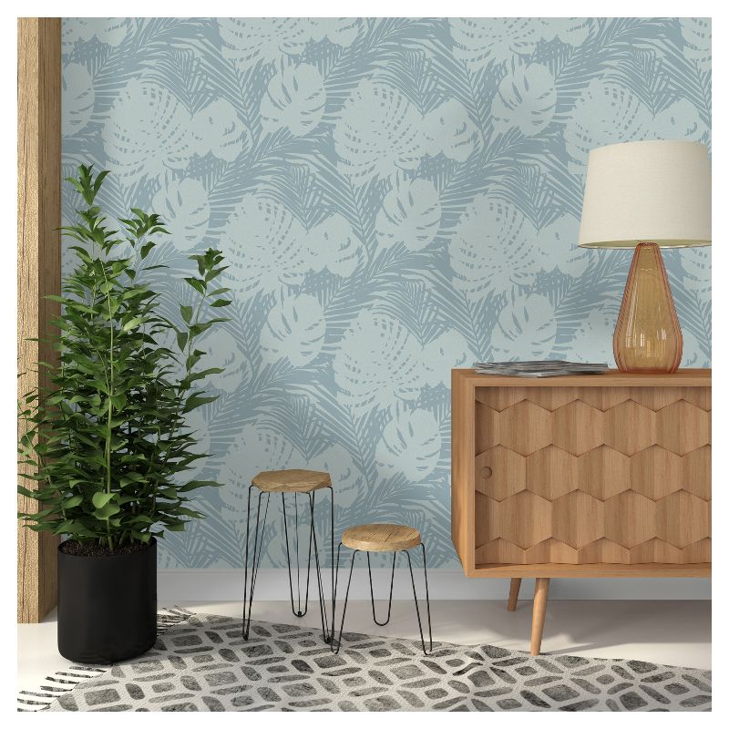 Devine Color Tropical Leaves Peel & Stick Wallpaper