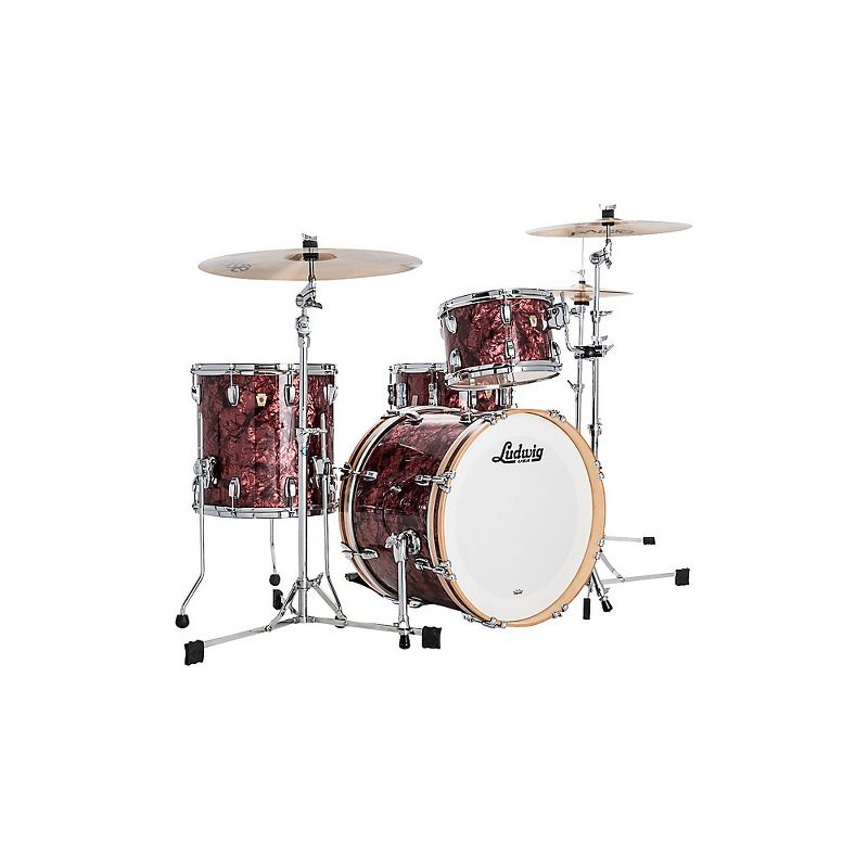 Ludwig Classic Maple 3 Piece Downbeat Shell Pack with 20 in. Bass Drum Burgundy Pearl