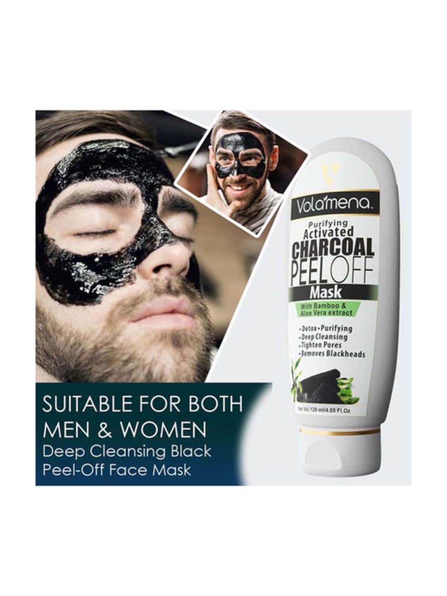 Volamena Purifying Activated Charcoal Peel Off Mask - 120 ml