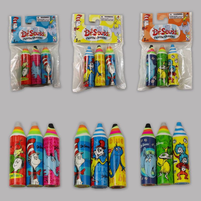 Dr. Seuss 30ct Crayon Erasers
