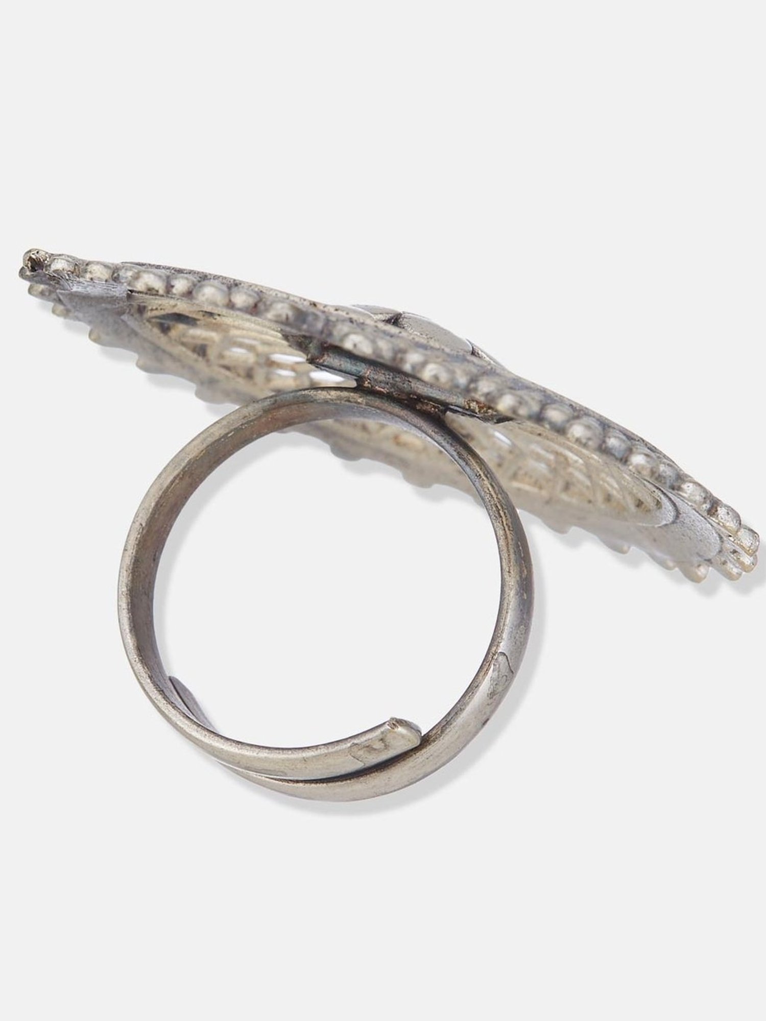Sohi Silver-Plated Statement Ring