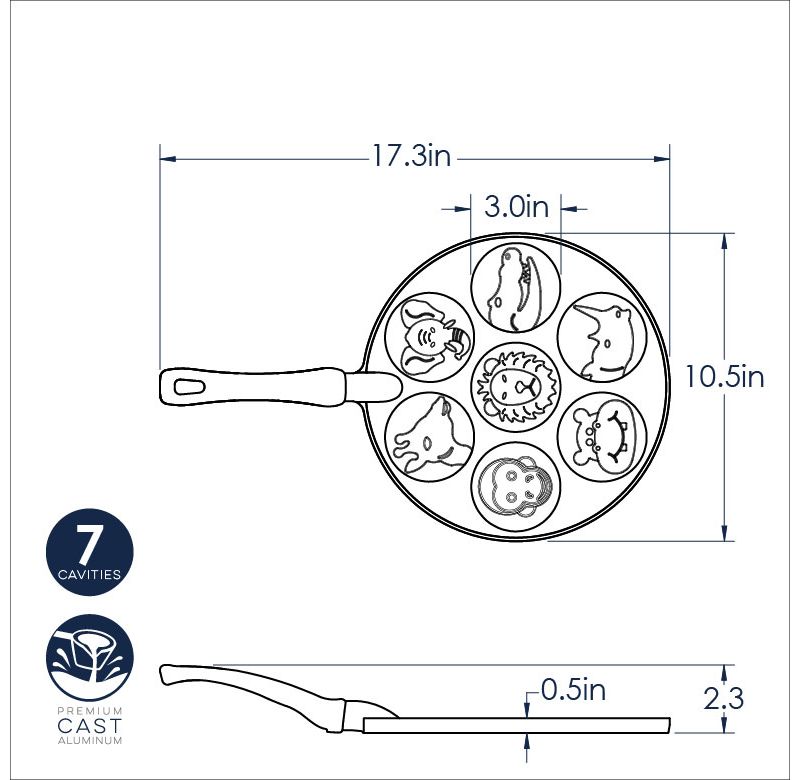 Nordic Ware Zoo Friends Pancake Pan
