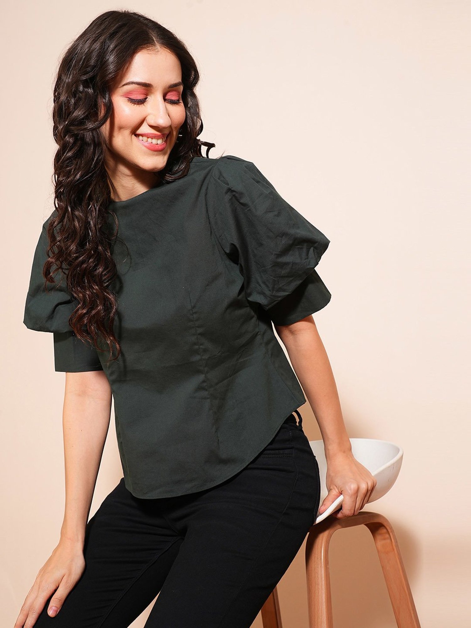 Globus Dark Green Cotton Regular Fit Too