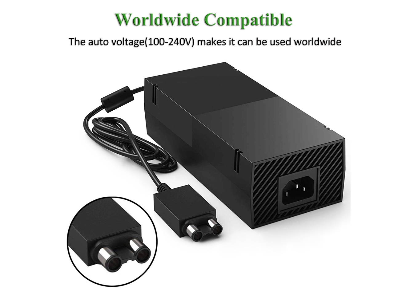 uowlbear Replacement Power Supply AC Adapter Brick with Power Cord for Xbox One