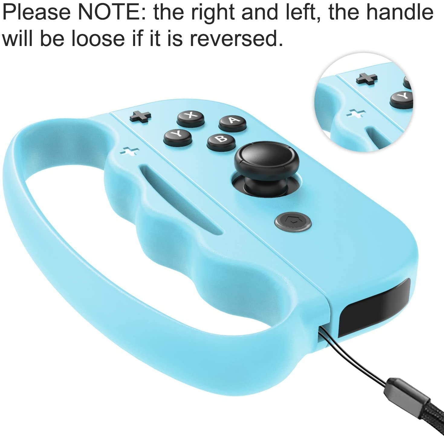 Fitness Boxing Hand Grip for Nintendo Switch Joy Con Controller, Handle Grip for Switch Fitness Boxing Games (Light Green and Blue)
