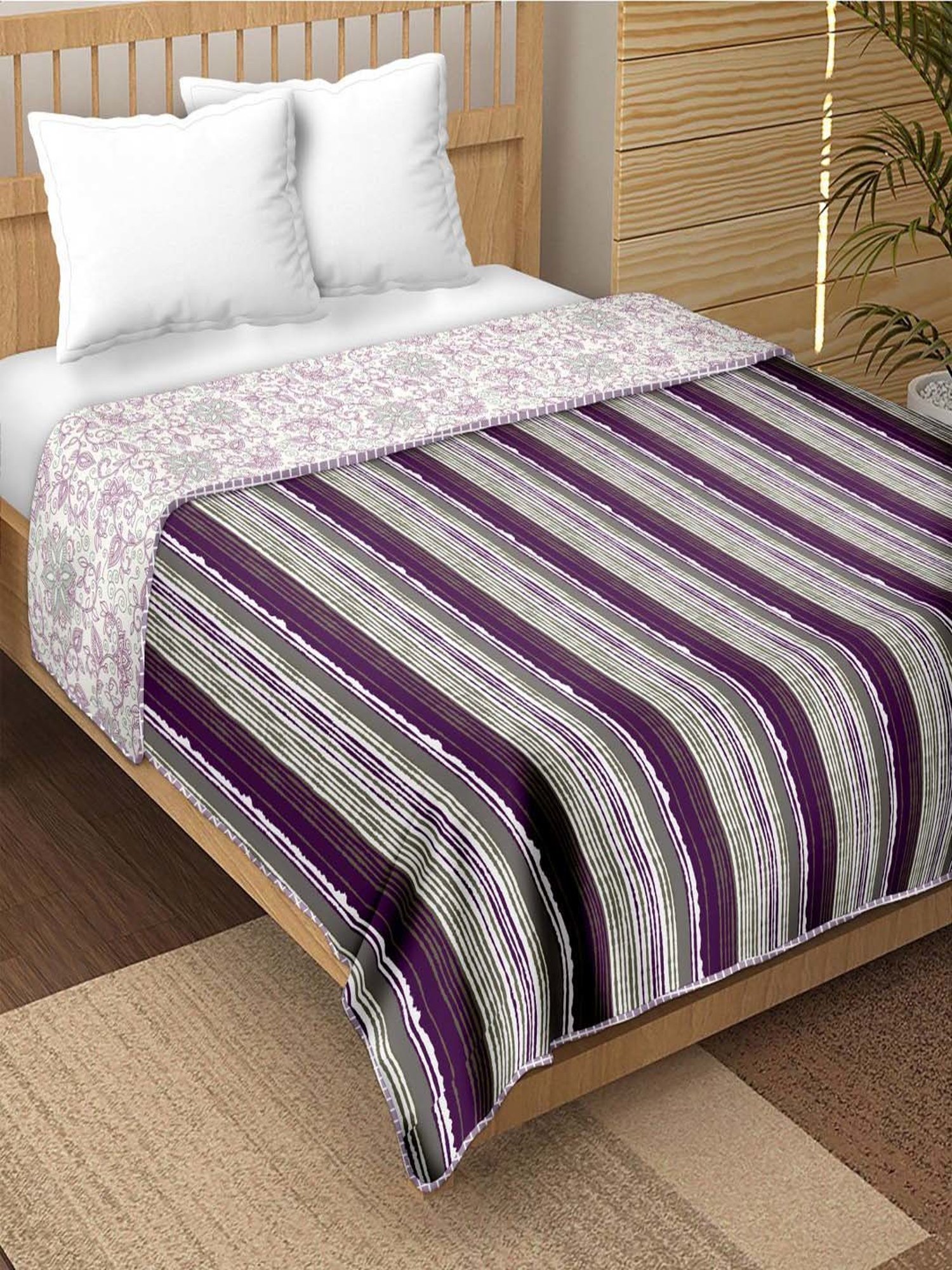 Bella Casa Finland Collection Cotton Purple 150 GSM Double Reversible Dohar