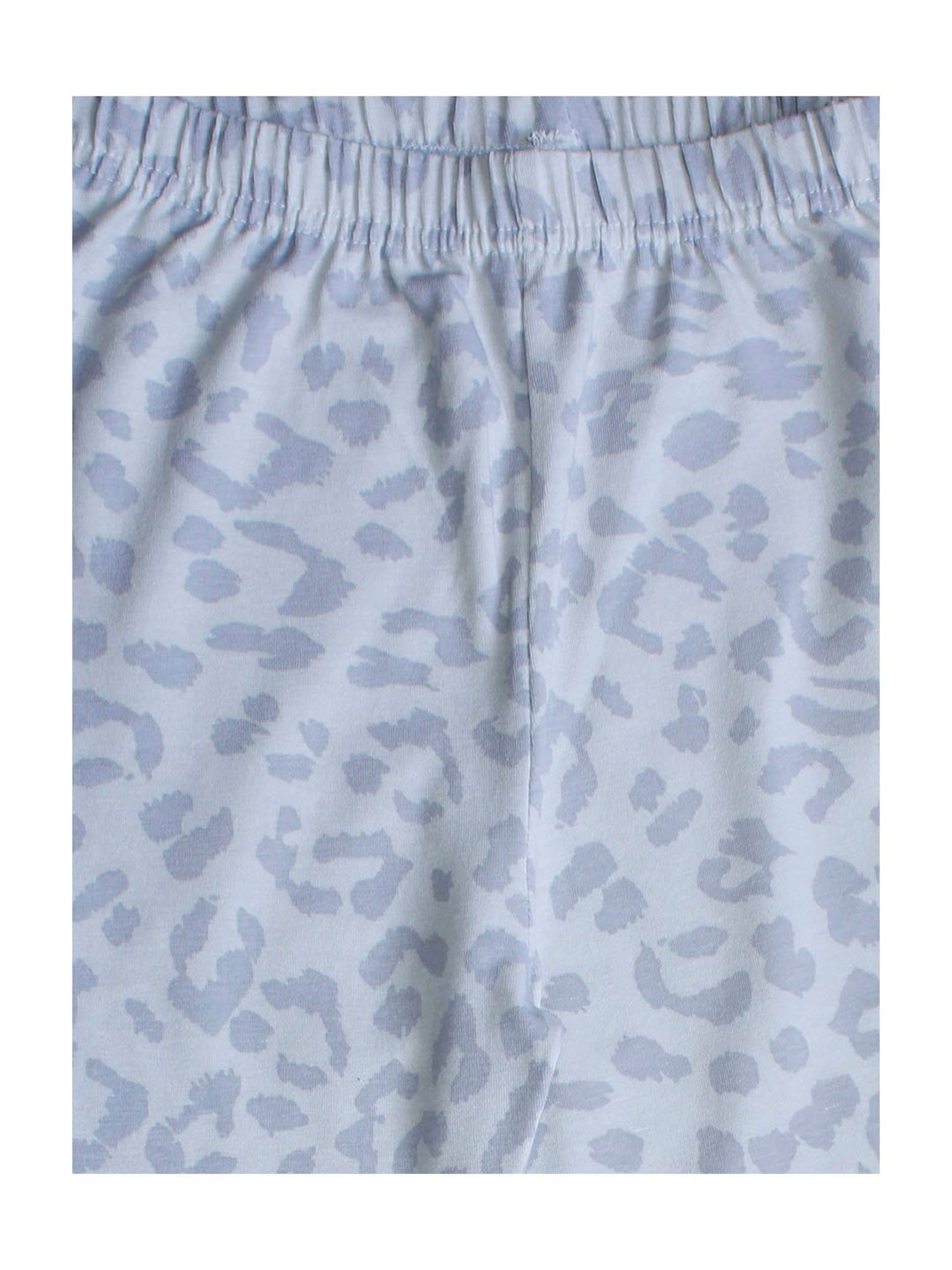 Kiddopanti Girls Light Grey Printed Leggings