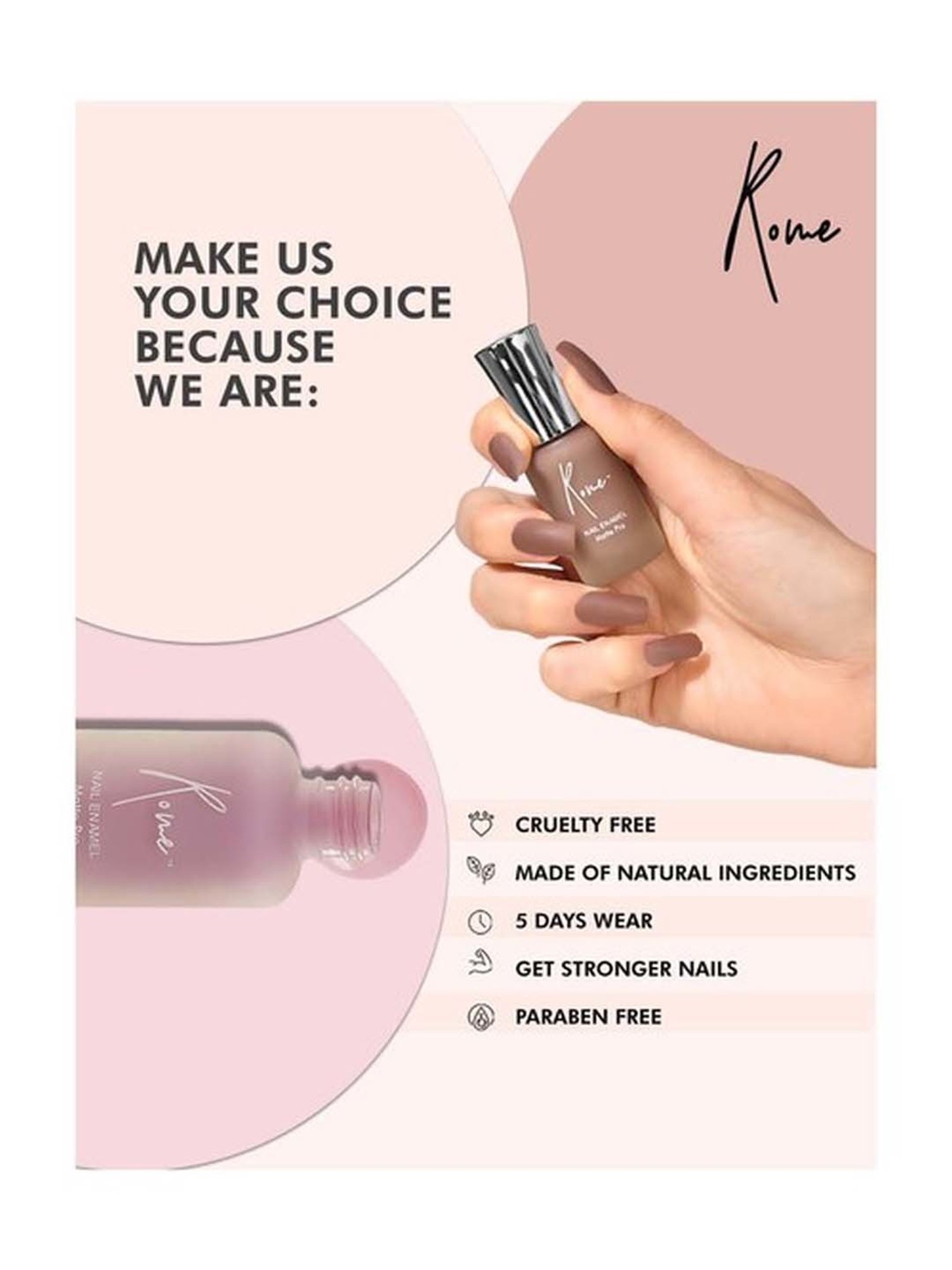 Rome Set of 3 Matte Pro Nail Enamel