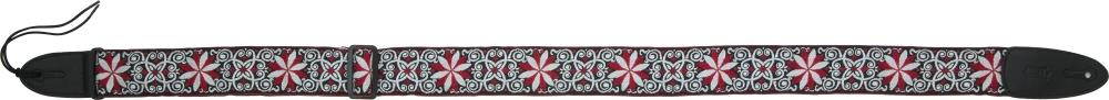 Levy's M8HT-12 2" Hootenanny Jacquard Weave Guitar Strap - Red Flowers