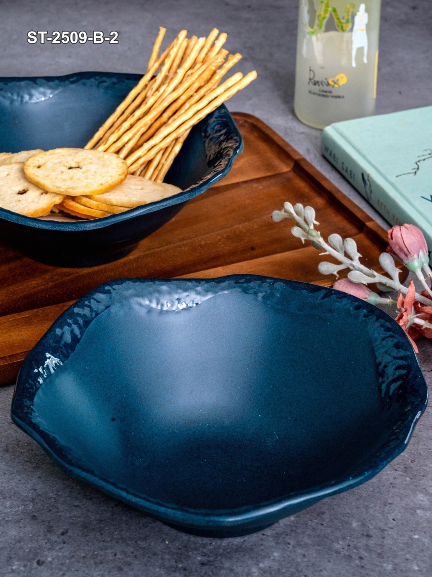 Stehlen Blue Melamine Primer Bowl - Set of 2