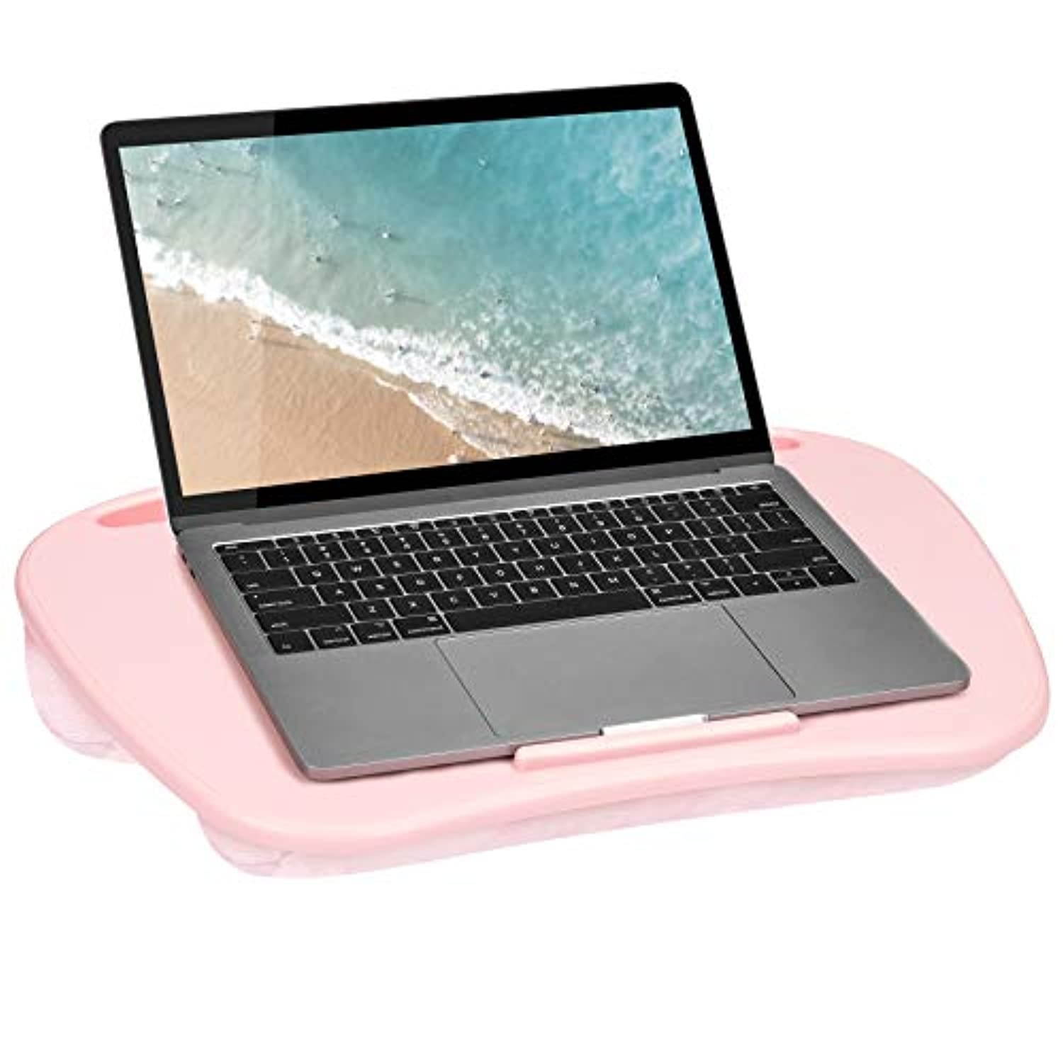 LapGear Mydesk Lap Desk with Device Ledge and Phone Holder - Rose Quartz - Fits Up to 15.6 Inch Laptops - Style No. 44444 (44444)