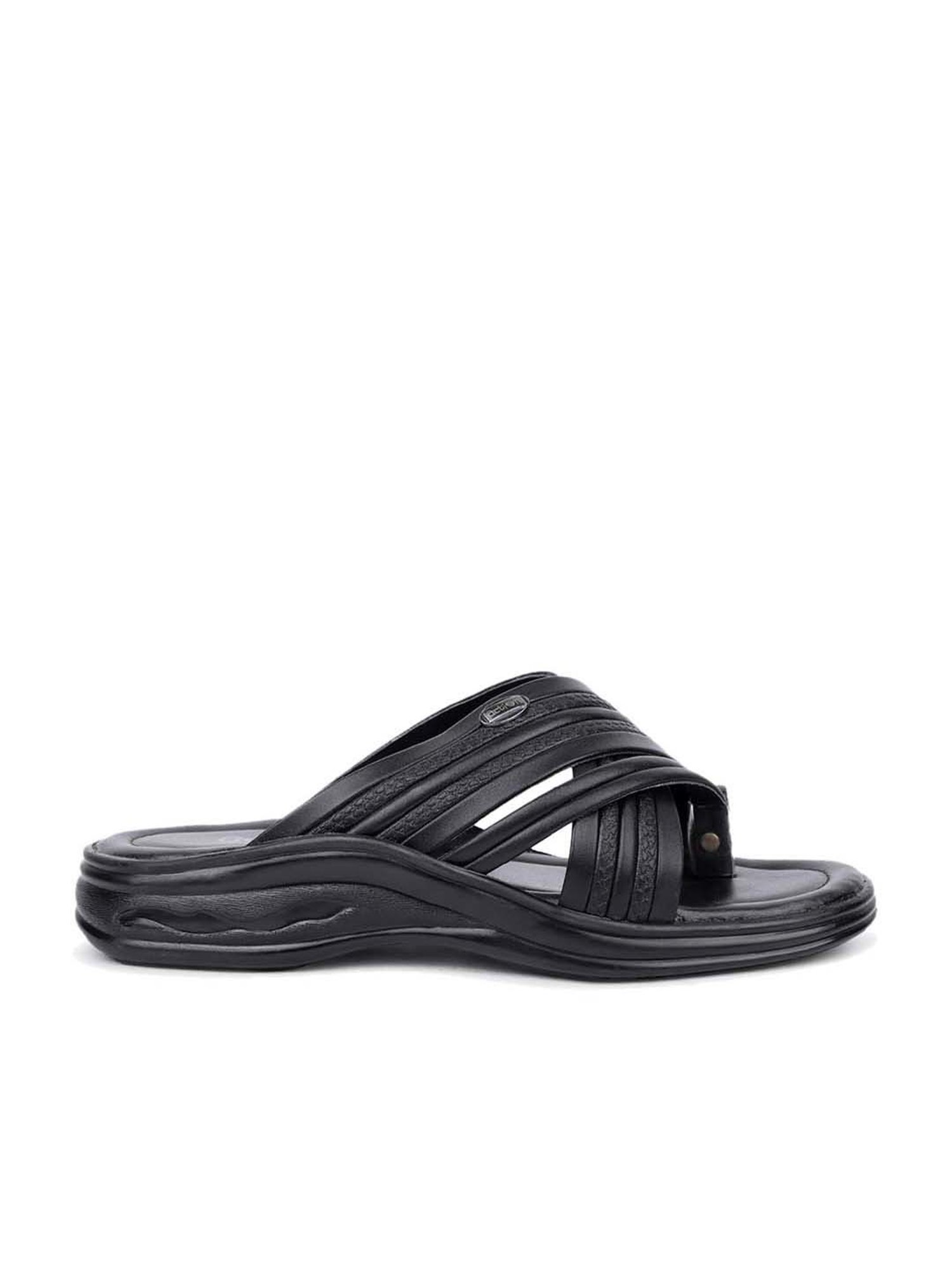 Action Men's Black Toe Ring Sandals