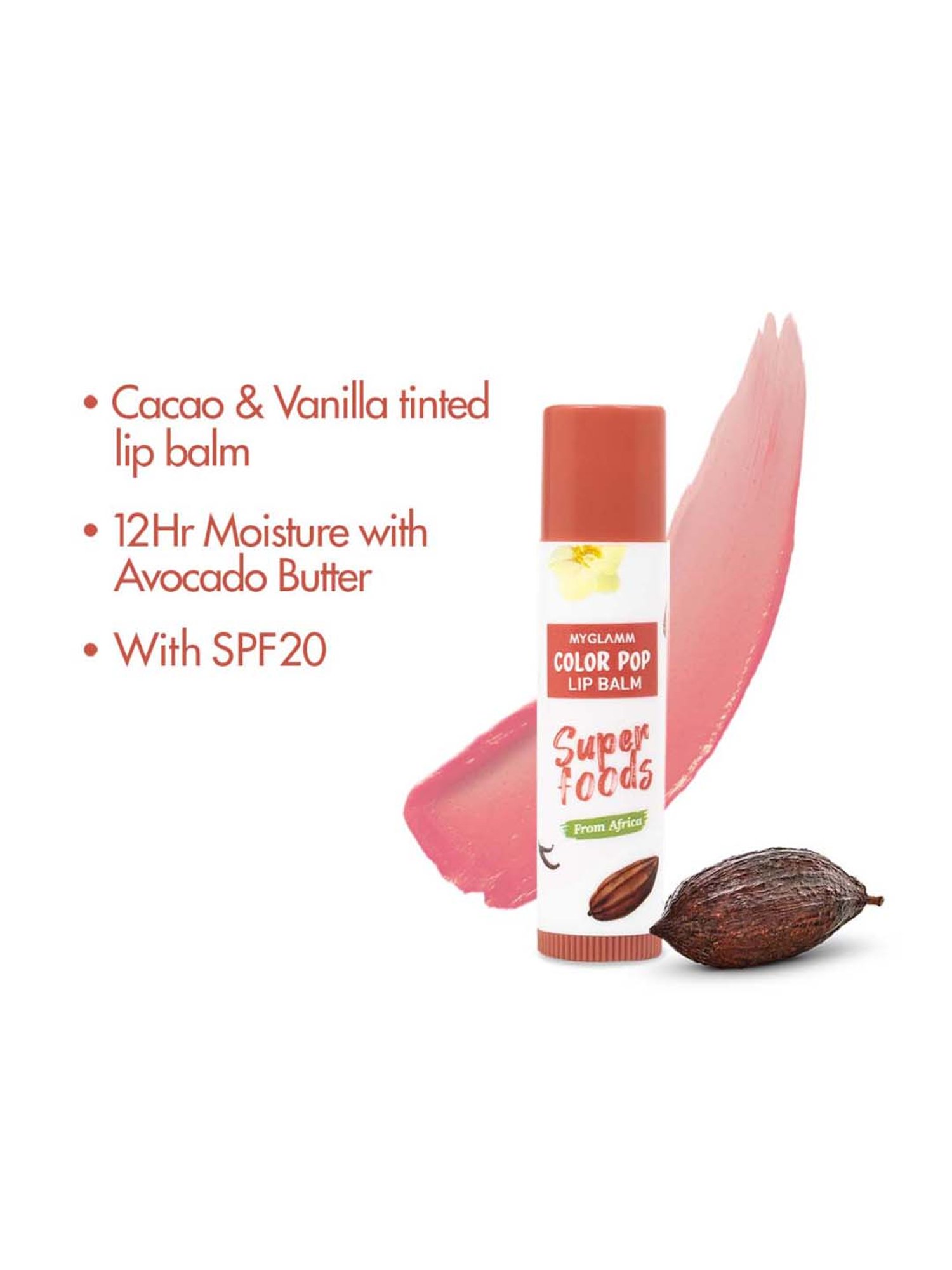 MyGlamm Color Pop Cacao & Vanilla Lip Balm - 4.6 gm