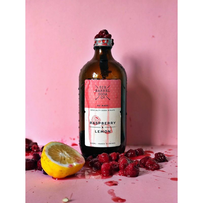 Six Barrel Soda Co. Raspberry & Lemon Soda Syrup - 16.9fl oz