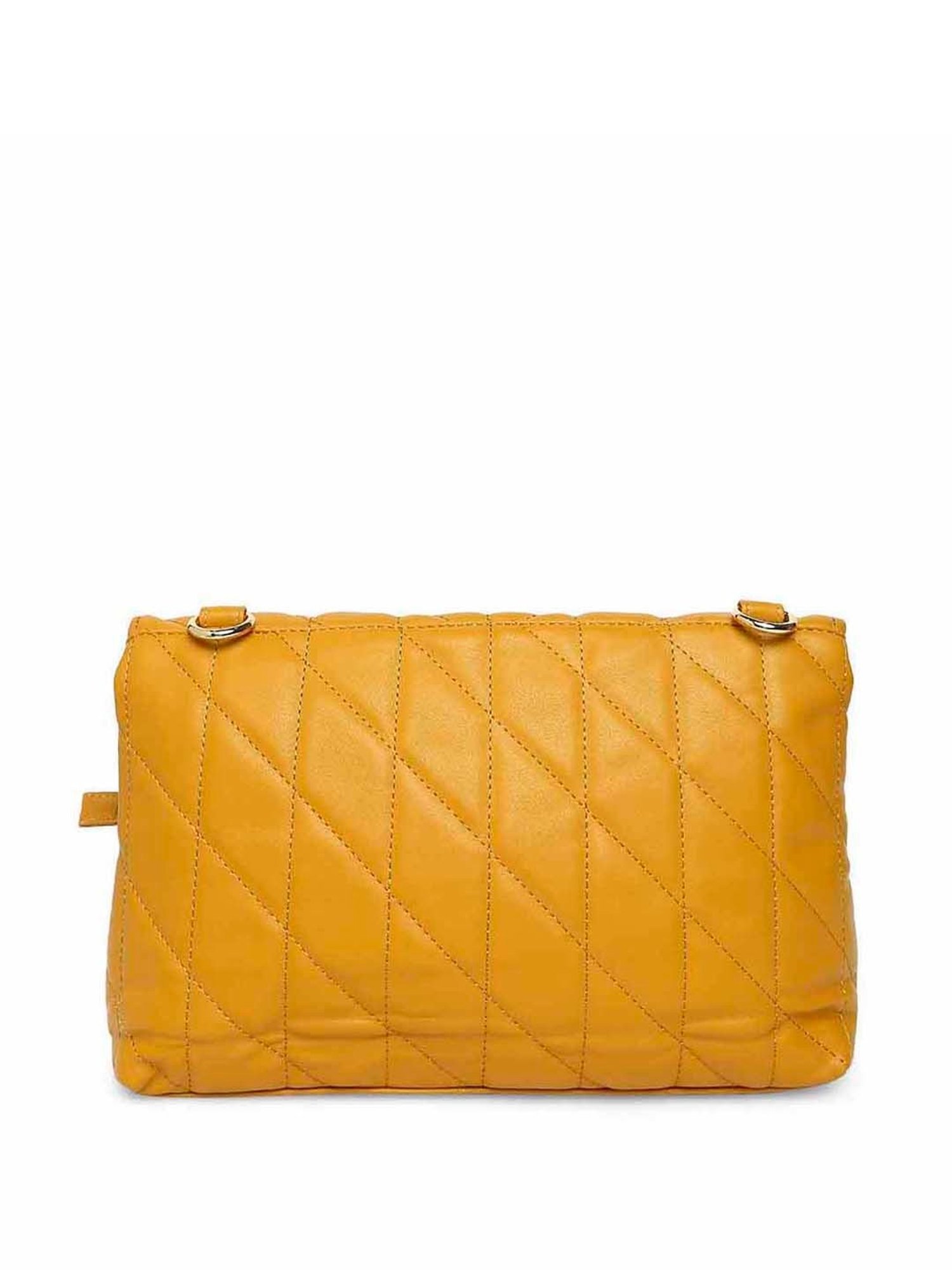 Marina Galanti Yellow Quilted Medium Sling Handbag