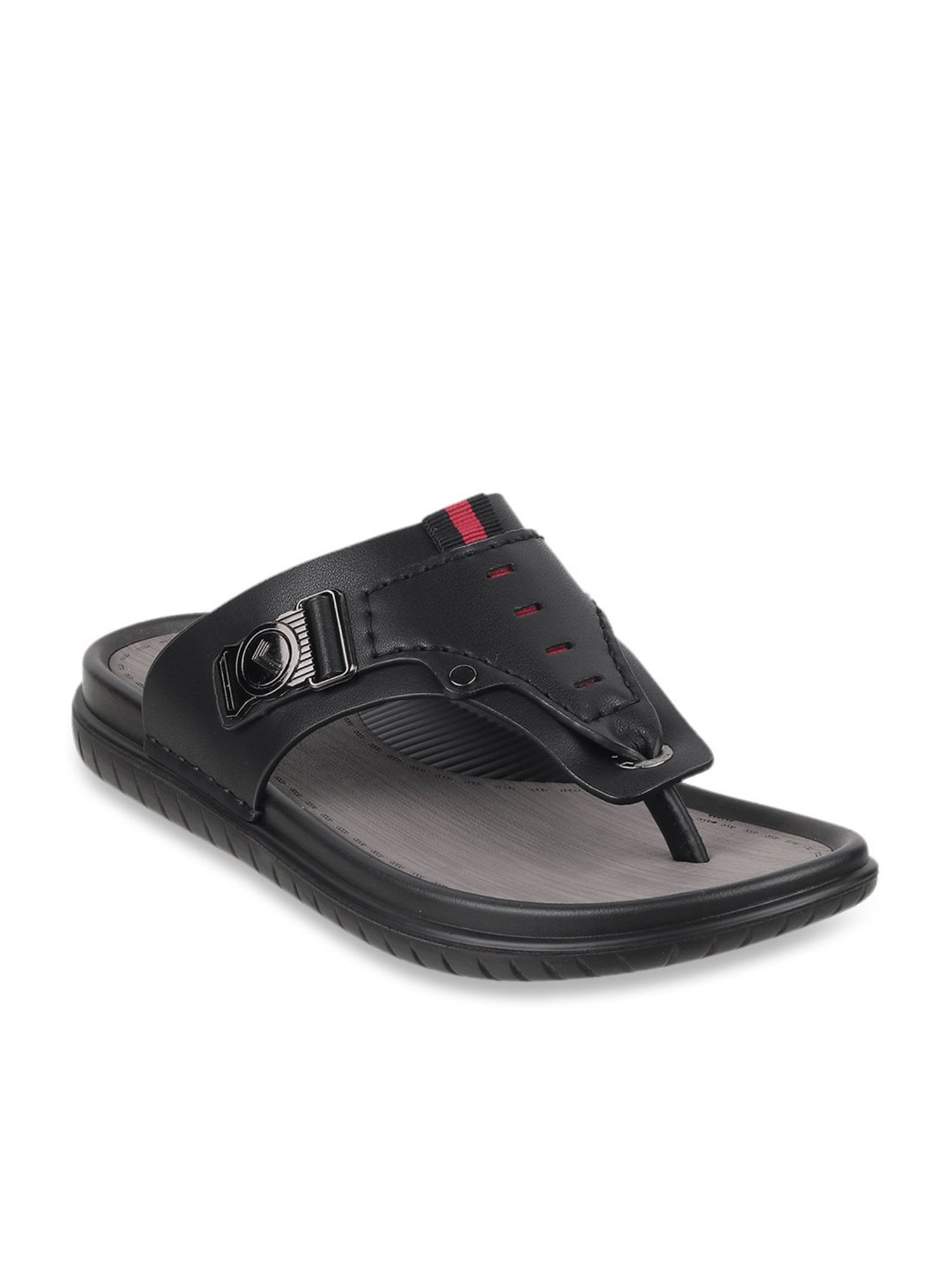 Da Vinchi by Metro Men's Black Thong Sandals