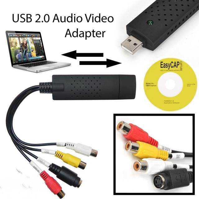 Easycap USB 2.0 TV Video Audio VHS to DVD HDD Converter Capture Card Adapter UP