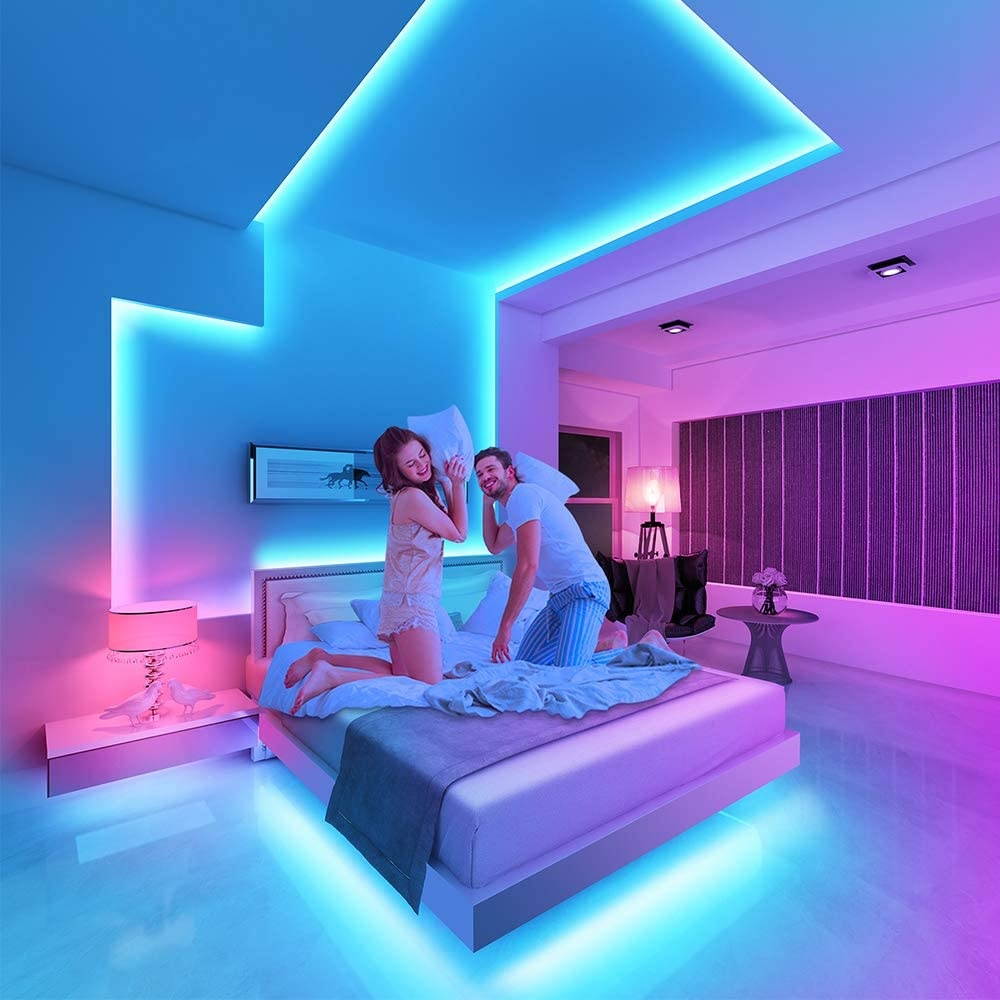 Govee LED Strip Lights 32.8FT RGB LED Lights with Remote Control 20 Colors and DIY Mode Color Changing LED Lights Easy Installation Light Strip for Bedroom Ceiling Kitchen (2x16.4FT)