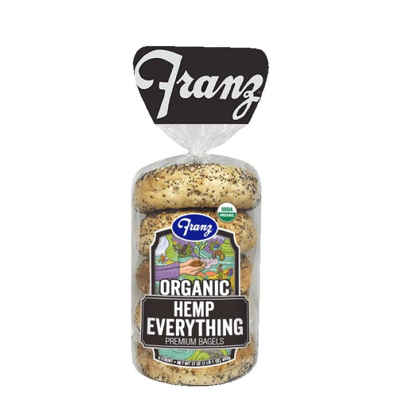 Franz Organic Hemp Everything Bagels - 17oz/5ct