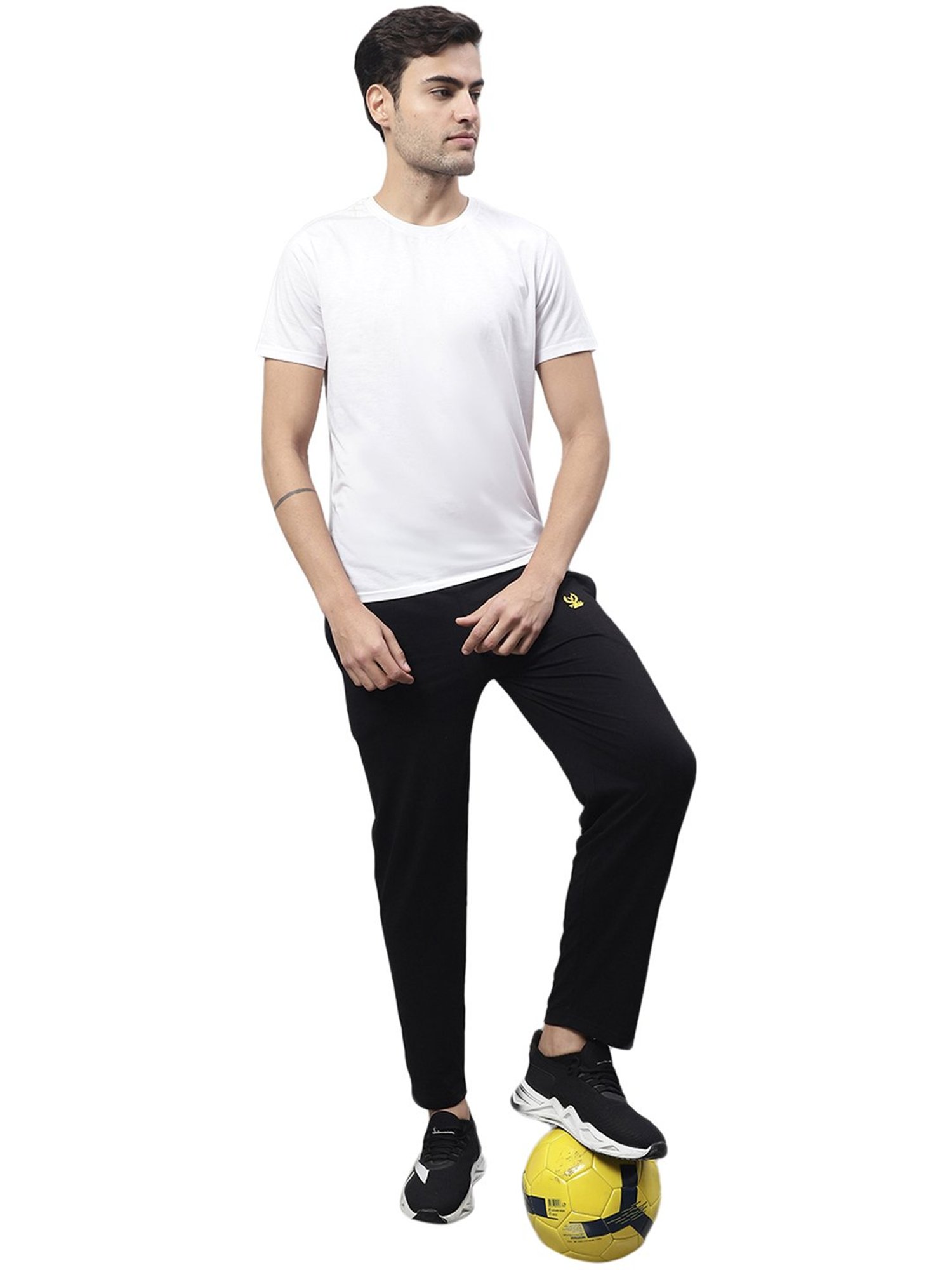 Vimal Jonney Light Green & Black Cotton Lounge Pants - Pack of 2