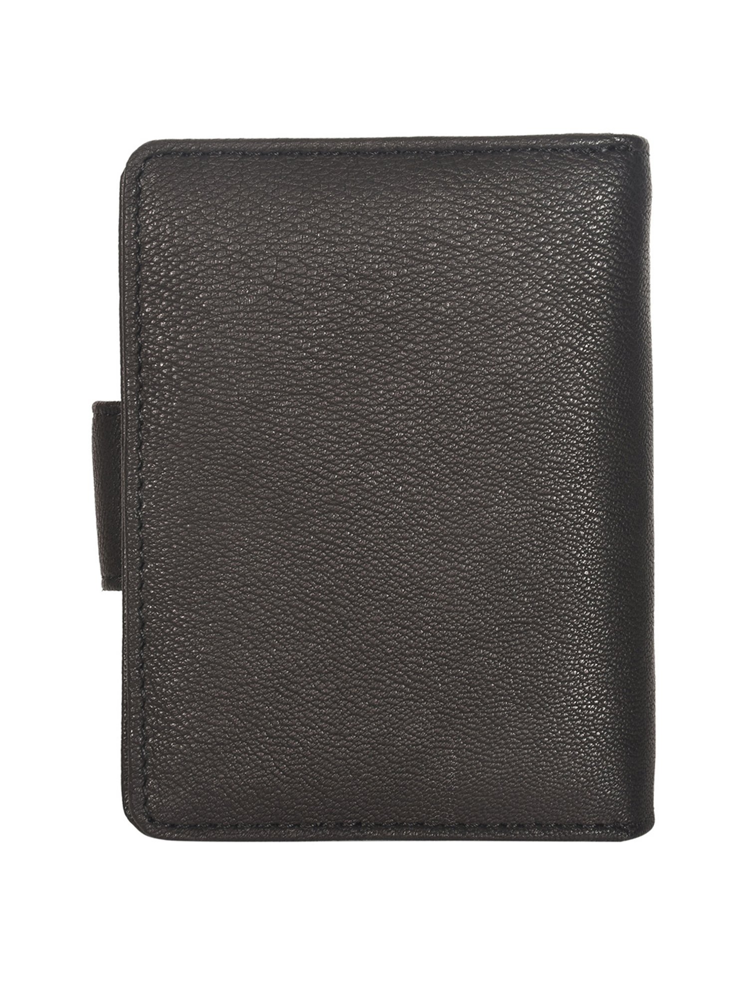 SASSORA Black Solid Rfid Bi-Fold Wallet for Women