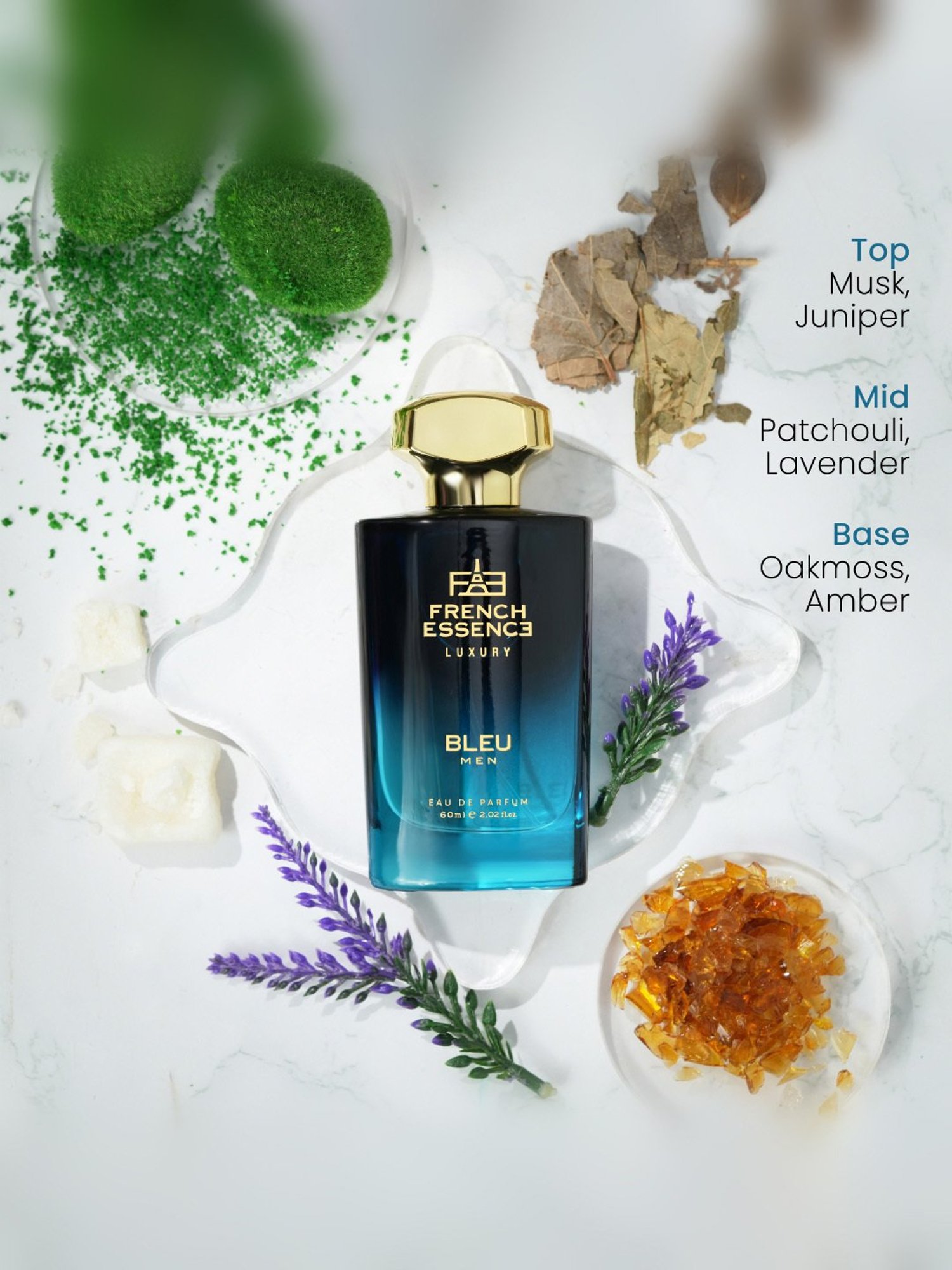 French Essence Luxury Bleu Eau de Parfum for Men - 60 ml