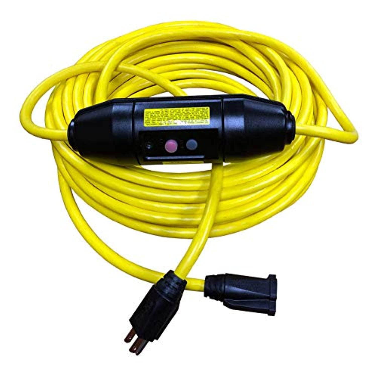 100-foot 12/3 gfci ground fault circuit interrupter extension cord your name printed on cord gf12100yl