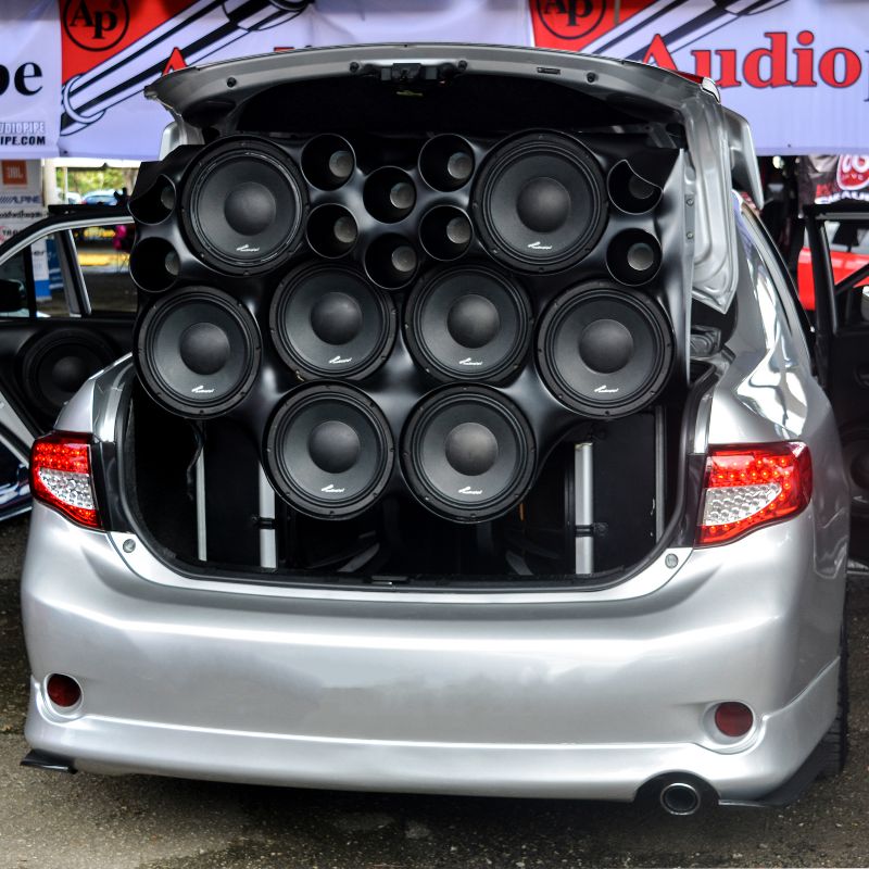 Audiopipe APSP-1250 12 Inch 800 Watt MAX, 400 Watts RMS, and 8 Ohm Dynamic Mid Range Car Audio Loudspeaker with 2.5 Inch Kapton Voice Coil