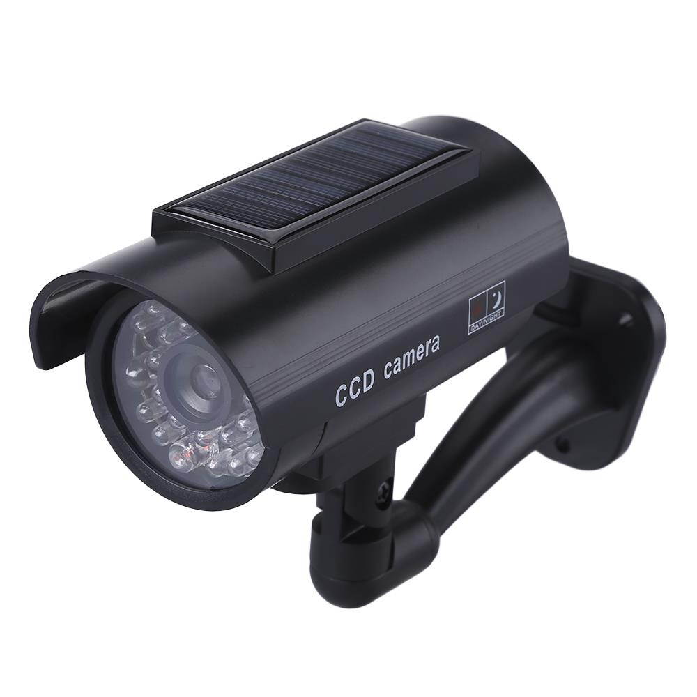 Solar Power Dummy Fake Camera CCTV Surveillance Security LED Flashing Realistic
