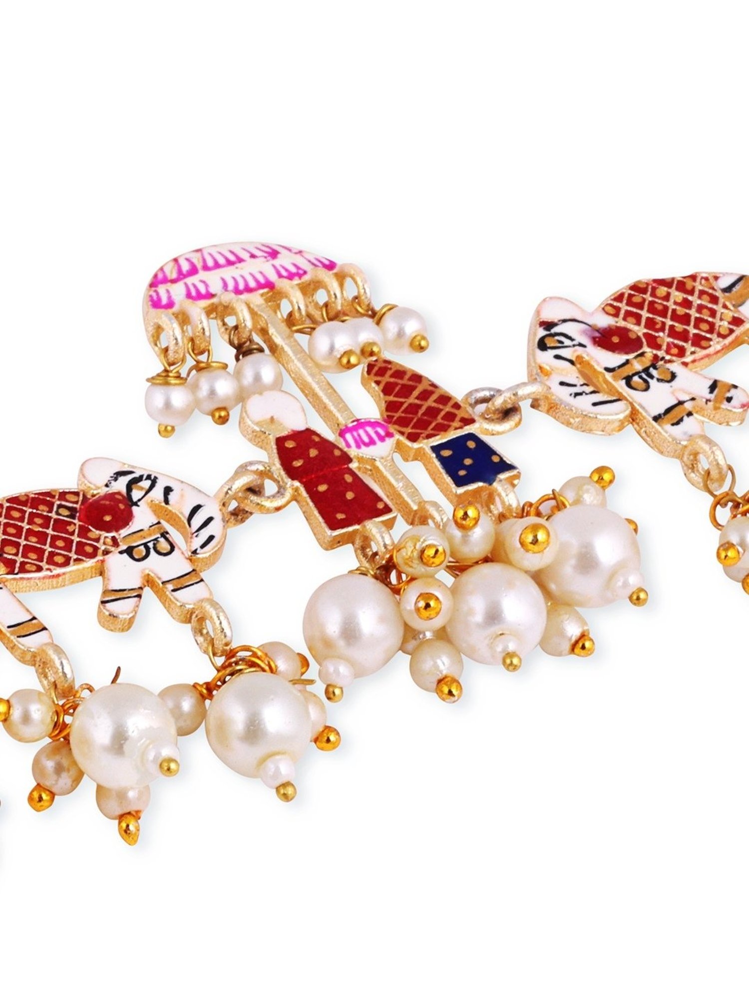 Abdesigns Gold-Plated Handpaint Wedding Doli Barat Bridal Anklets