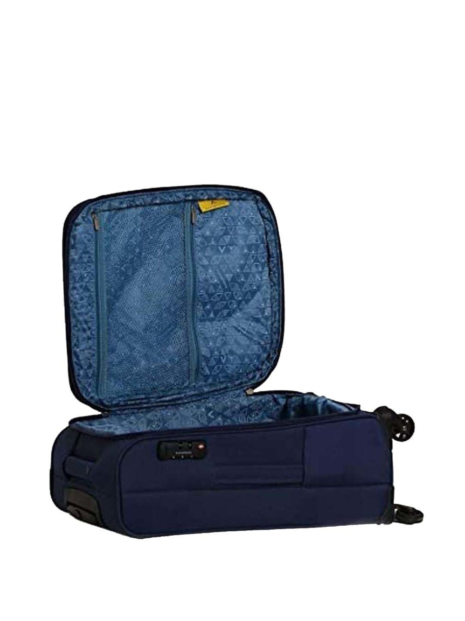 Aristocrat Octavia Navy Solid Soft Cabin Trolley Bag - 39 cm