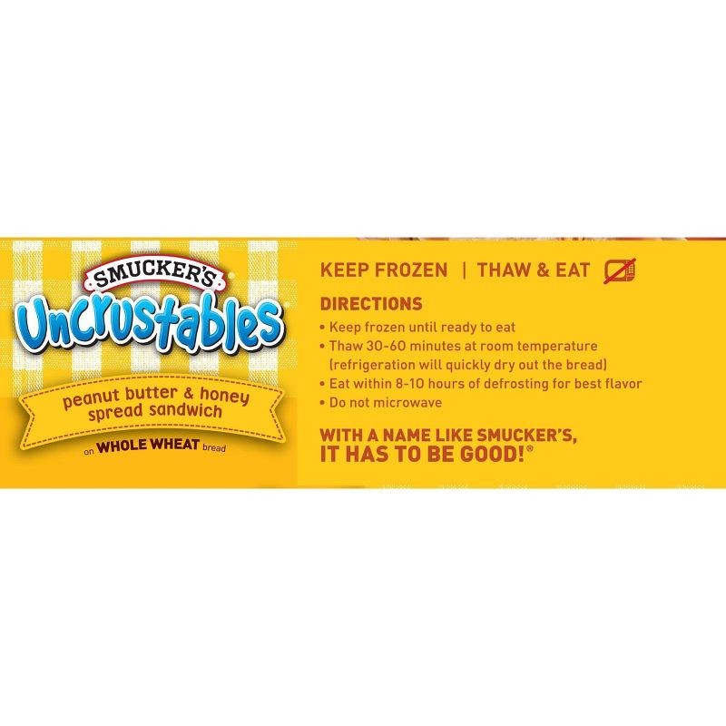 Smucker's Uncrustables Frozen Peanut Butter & Honey Spread Sandwich - 8oz/4ct