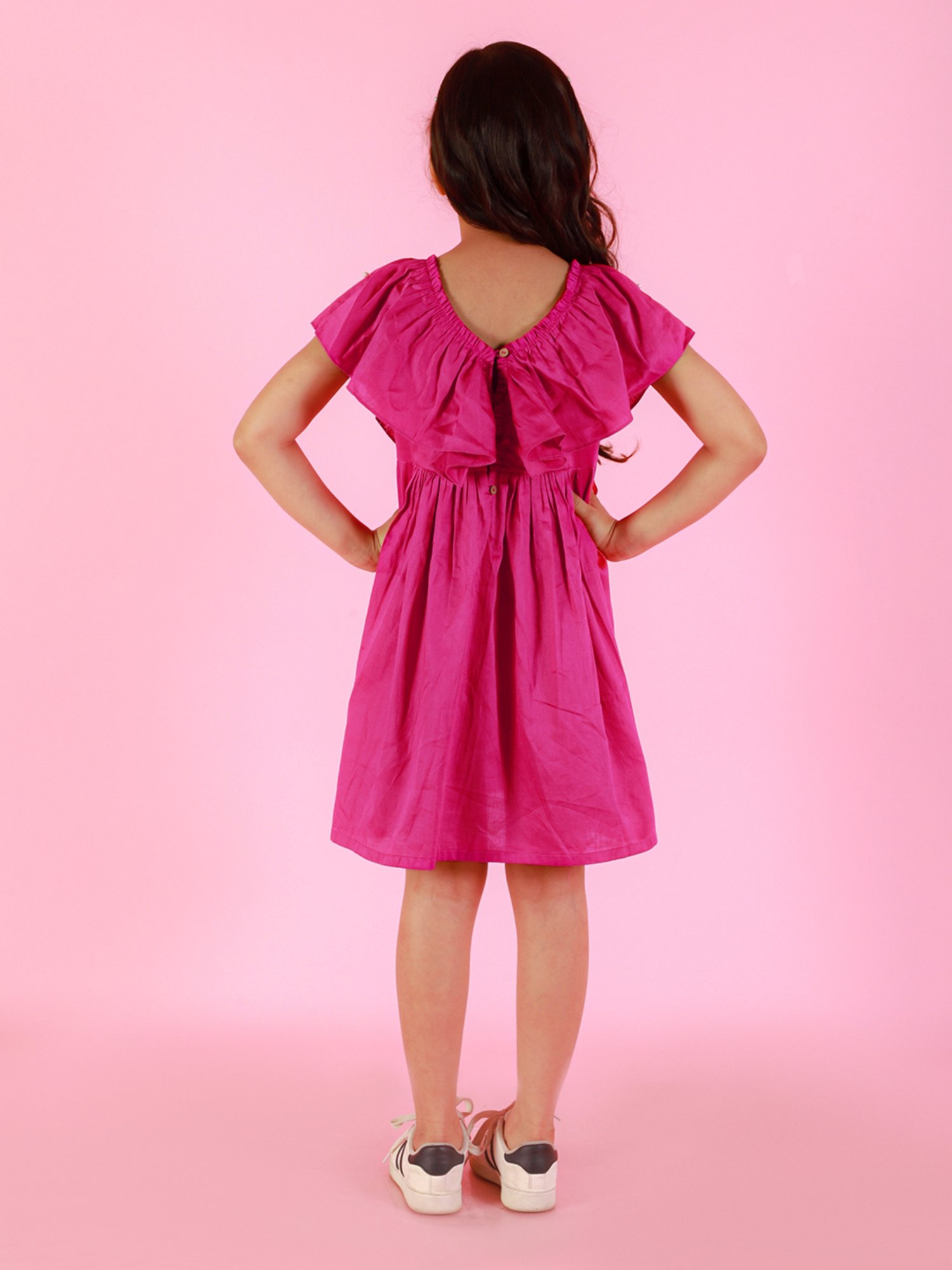 Lil Drama Kids Pink Embellished Dress