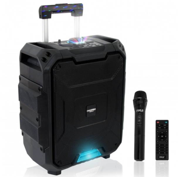 Pyle Bluetooth PA Loudspeaker and Wireless Microphone Karaoke System (2 Pack)