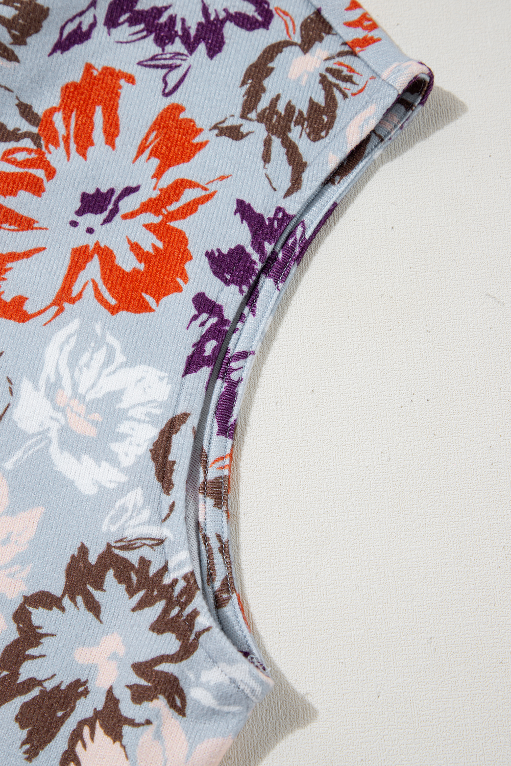 Gray Textured Wide Leg Overall with Pockets