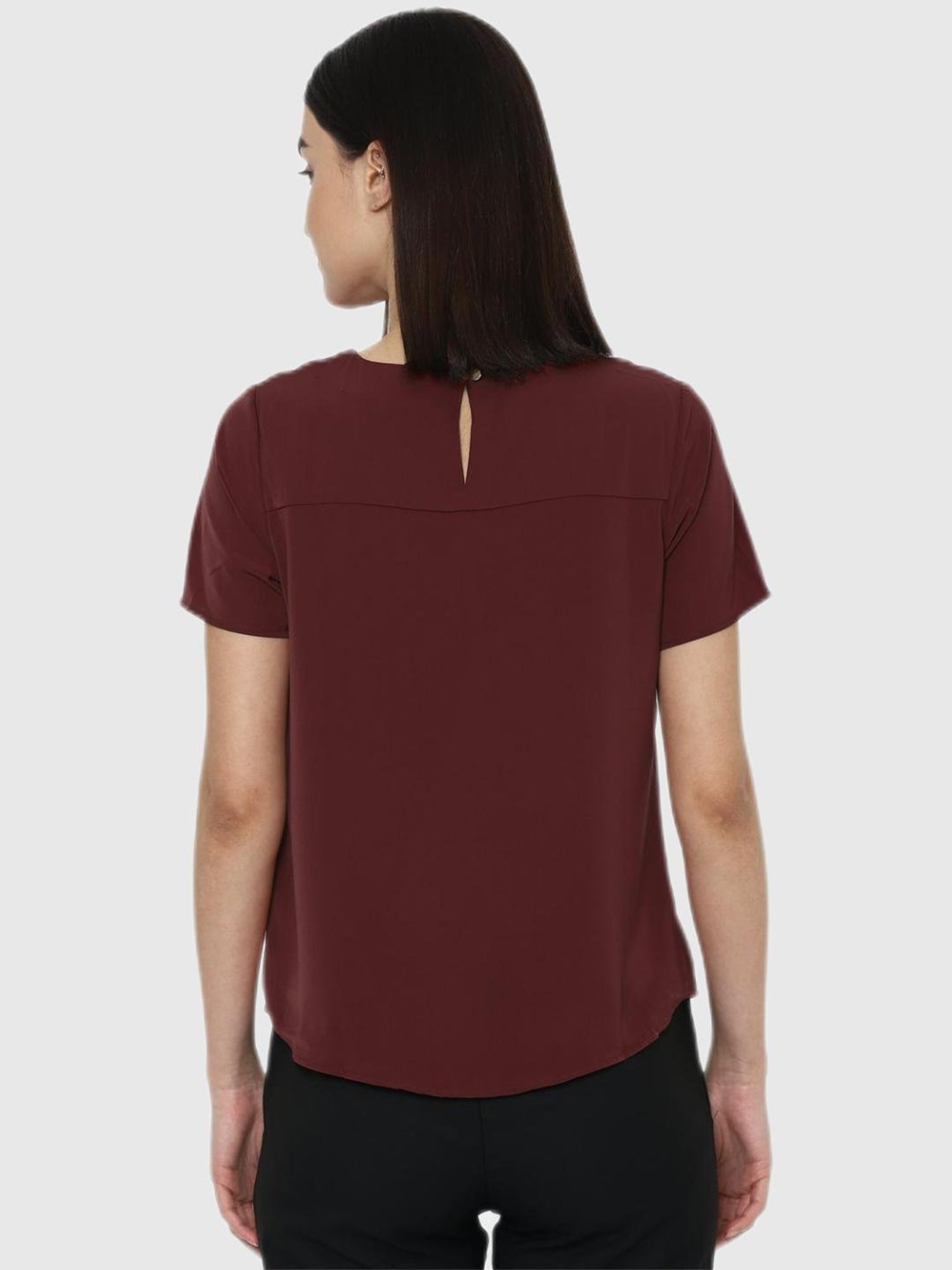 Allen Solly Maroon Regular Fit Top