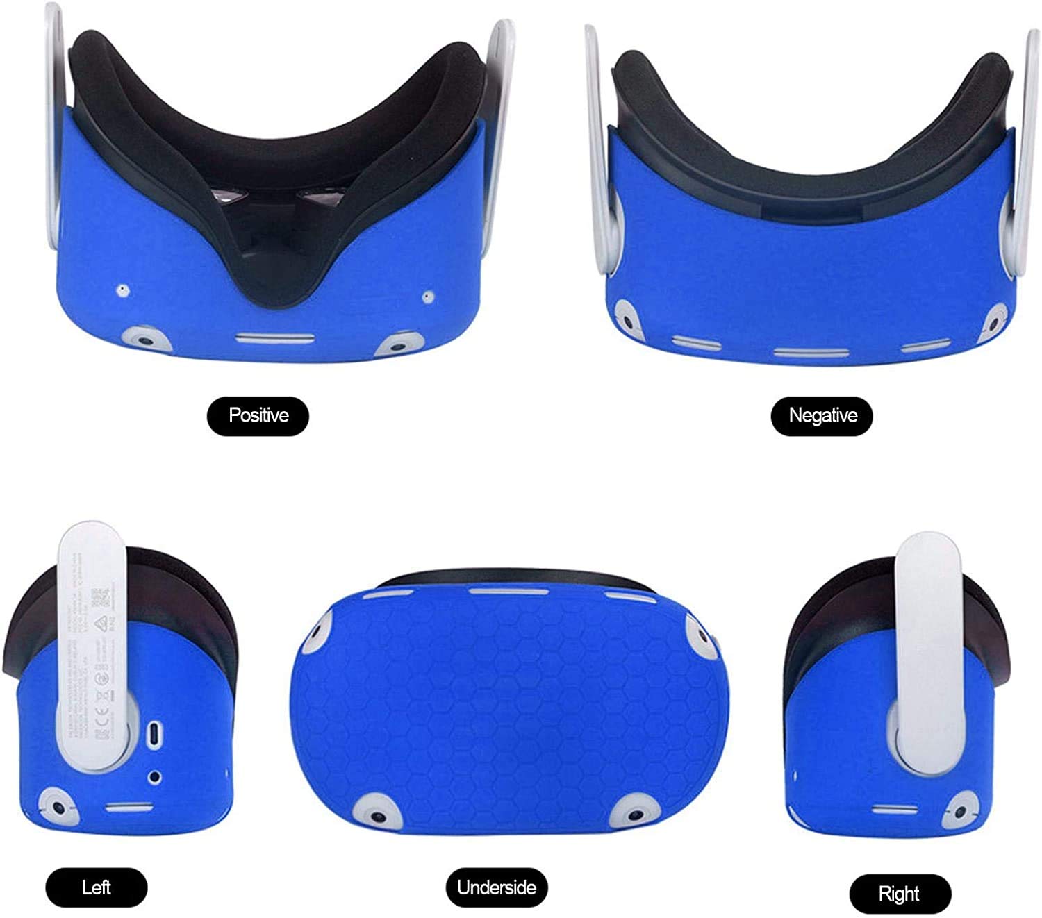 For Oculus Quest 2 VR Shell Front Face Protector Cover Anti Scratch Anti Dust Anti Shock,washed soft  flexible