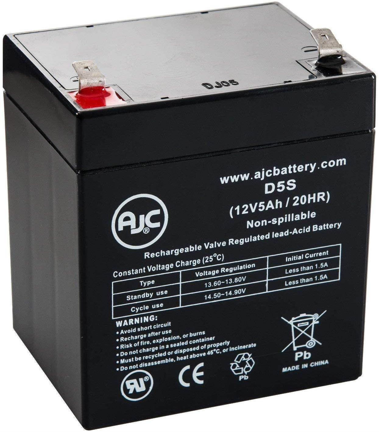 Portalac PE4-12R 12V 5Ah UPS Battery - This is an AJC Brand Replacement